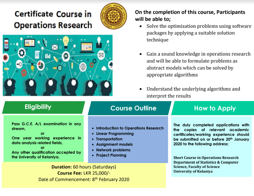 Certificate Course in Operations Research